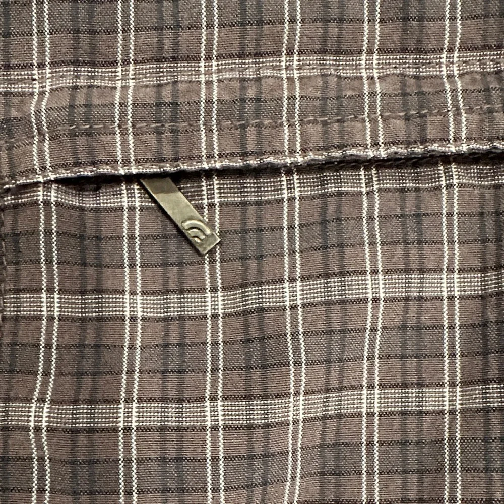 The North Face Men's Gray Plaid Button-Down Shirt